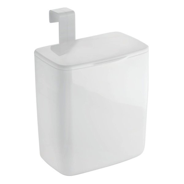 Idesign White Plastic Over The Toilet Trash Can 93521